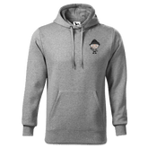 Da Oid Sinzer Grundfiguren Sweatshirt Hoody Herren Grau Meliert Puster Front